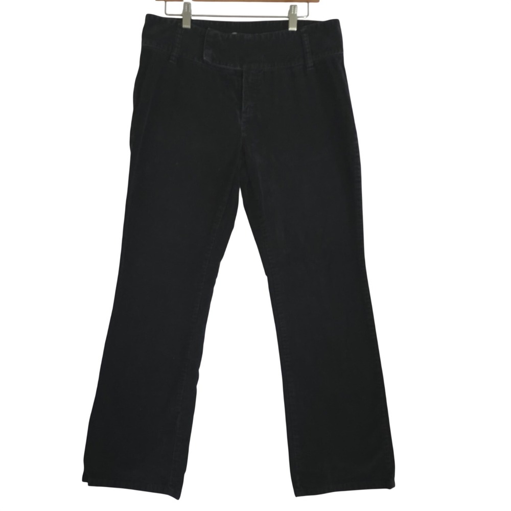 Tommy Hilfiger Vintage Women's Black Corduroy Low-Rise Bootcut Pants 12 Preppy